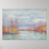 Oostende Harbour van James Ensor (1900) Poster (Voorkant)
