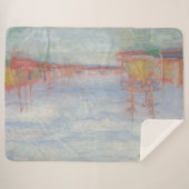 Oostende Harbour van James Ensor (1900) Sherpa Deken (Voorkant (horizontaal))