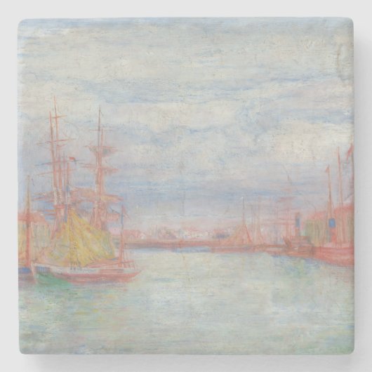 Oostende Harbour van James Ensor (1900) Stenen Onderzetter (Voorkant)