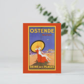 Oostende koningin van stranden van 1920: schoonhei briefkaart (Staand voorkant)