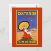 Oostende koningin van stranden van 1920: schoonhei briefkaart (Voorkant / Achterkant)