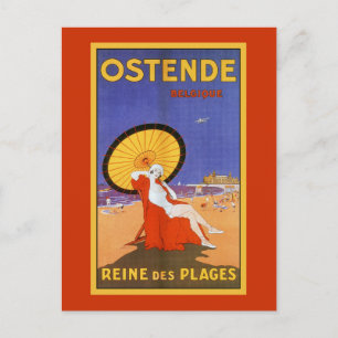 Oostende koningin van stranden van 1920: schoonhei briefkaart