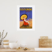 Oostende koningin van stranden van 1920: schoonhei poster (Keuken)