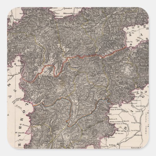 Oostenrijk 2 vierkante sticker (Voorkant)