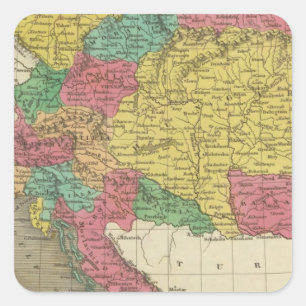 Oostenrijk 2 vierkante sticker