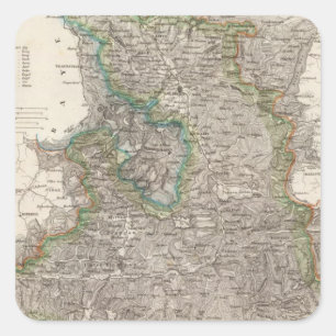 Oostenrijk 3 vierkante sticker