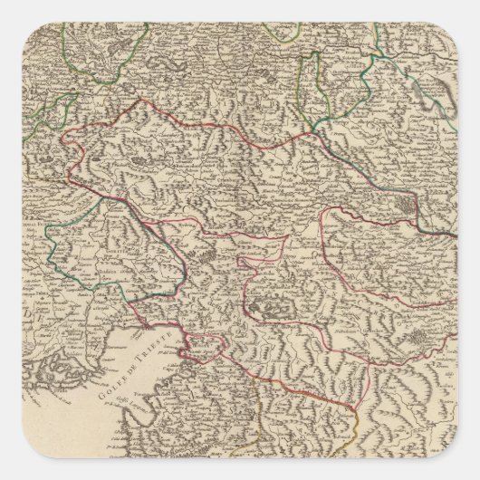 Oostenrijk 4 vierkante sticker (Voorkant)