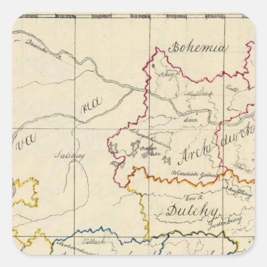 Oostenrijk 5 vierkante sticker (Voorkant)