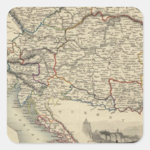 Oostenrijk 9 vierkante sticker