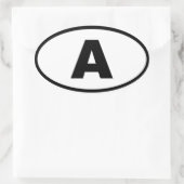 Oostenrijk - A - Europees Ovale Sticker (Tas)