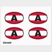 Oostenrijk - A - Europees Ovale Sticker (Vel)