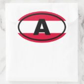 Oostenrijk - A - Europees Ovale Sticker (Tas)