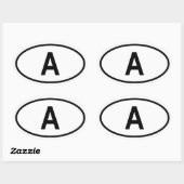 Oostenrijk "A" Ovale Sticker (Vel)