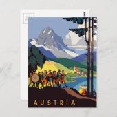  Oostenrijk Alps Travel Briefkaart (Voorkant / Achterkant)