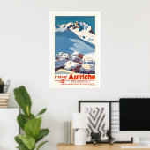 Oostenrijk Austria Vintage Ski-poster Poster (Thuiskantoor)