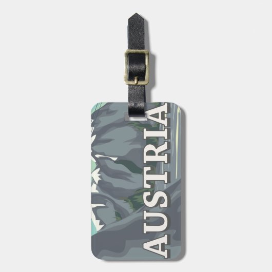 Oostenrijk Bagagelabel (Voorkant verticaal)