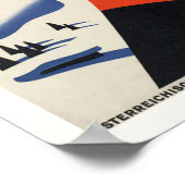 Oostenrijk, bergen Skier Travel Vintage Poster (Hoek)