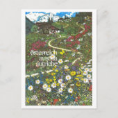  Oostenrijk Bergen Travel Poster Briefkaart (Voorkant)