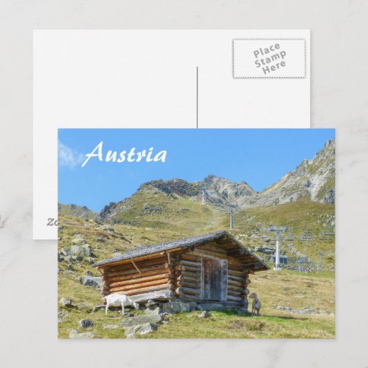 Oostenrijk Berglandschap Briefkaart (Voorkant / Achterkant)