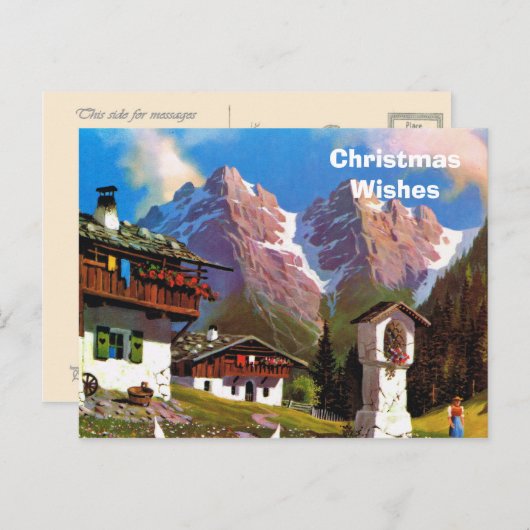  Oostenrijk, Bildstock, Tirolean, dorp Feestdagenkaart (Voorkant / Achterkant)