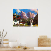  Oostenrijk, Bildstock, Tirolean, dorp Poster (Keuken)