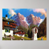  Oostenrijk, Bildstock, Tirolean, dorp Poster (Voorkant)