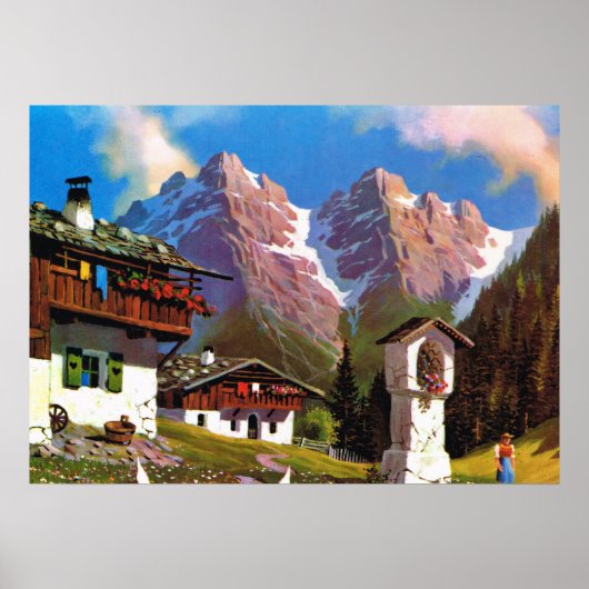  Oostenrijk, Bildstock, Tirolean, dorp Poster (Voorkant)