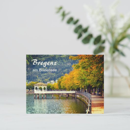 Oostenrijk Bregenz am Bodensee in de herfst Briefkaart (Staand voorkant)
