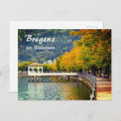 Oostenrijk Bregenz am Bodensee in de herfst Briefkaart (Voorkant / Achterkant)