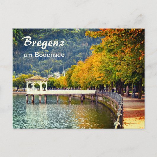 Oostenrijk Bregenz am Bodensee in de herfst Briefkaart (Voorkant)