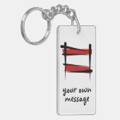 Oostenrijk Brush Flag Sleutelhanger (Voorkant Links)