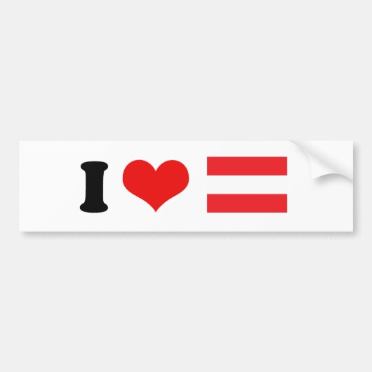 Oostenrijk Bumpersticker (Voorkant)