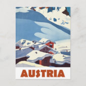 Oostenrijk, Dorp bedekt met sneeuw, Briefkaart (Voorkant)