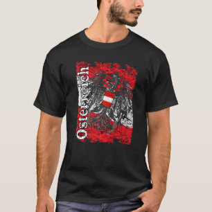 Oostenrijk Eagle Flag Retro Oostenrijk T-shirt