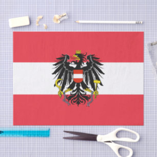 Oostenrijk, embleem, Oostenrijkse vlag tissuepapie Tissuepapier