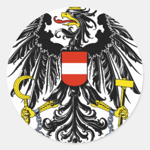 oostenrijk embleem ronde sticker