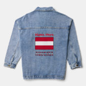 Oostenrijk en Oostenrijkse vlag rode personalisati Denim Jacket (Achterkant)