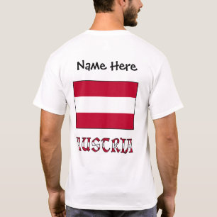 Oostenrijk en Oostenrijkse Vlag Zwart Gepersonalis T-shirt