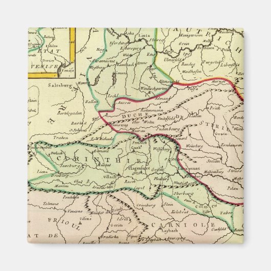 Oostenrijk en Slovenië Magneet (Voorkant)