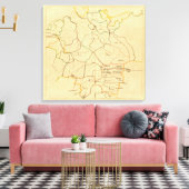 Oostenrijk en Tsjechië 2 Canvas Afdruk (Insitu (Woonkamer))