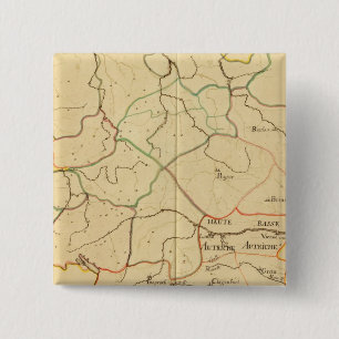 Oostenrijk en Tsjechië 3 Vierkante Button 5,1 Cm