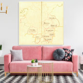 Oostenrijk en Tsjechië Canvas Afdruk (Insitu (Woonkamer))