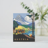 Oostenrijk Europa Vintage Travel Briefkaart (Staand voorkant)