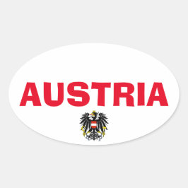 Oostenrijk Europese Ovale Stijl Sticker