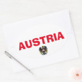 Oostenrijk Europese Ovale Stijl Sticker (Envelop)