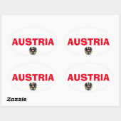Oostenrijk Europese Ovale Stijl Sticker (Vel)