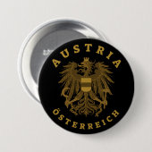 Oostenrijk Faux gouden wapen Ronde Button 7,6 Cm (Voorkant /achterkant)