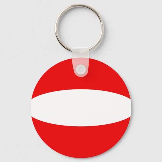 Oostenrijk Fisheye Flag Sleutelhanger (Voorkant)