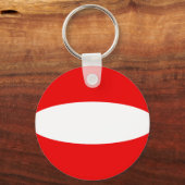 Oostenrijk Fisheye Flag Sleutelhanger (Voorkant)