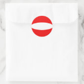 Oostenrijk Fisheye Vlag Sticker (Tas)